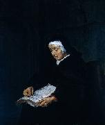 Gabriel Metsu, Old Woman Meditating.